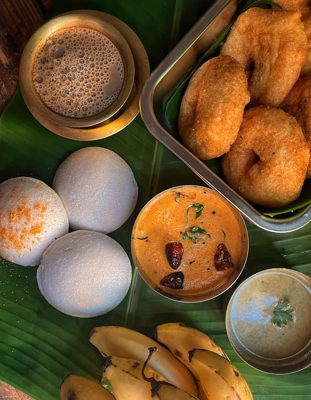 South Indian breakfast spread served at Gable Grove