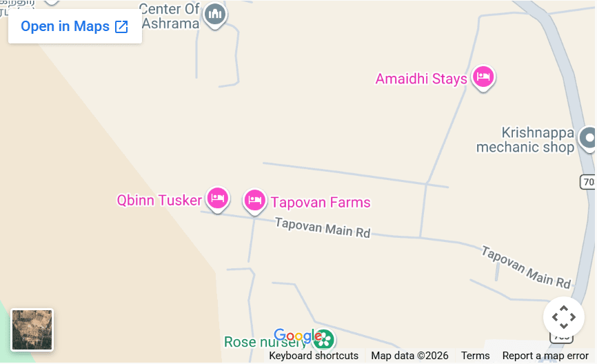Map showing Gable Grove at Tapovan Farms, Jawalagiri Road, Thalli